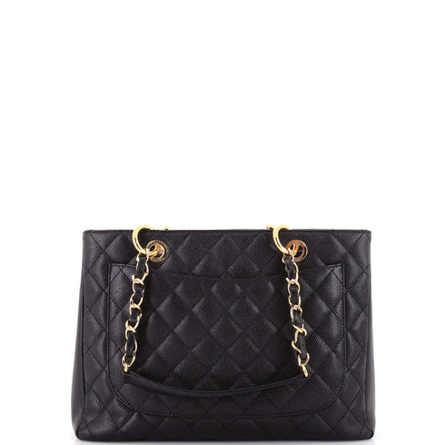 Grand Shopping Tote Quilted Caviar
