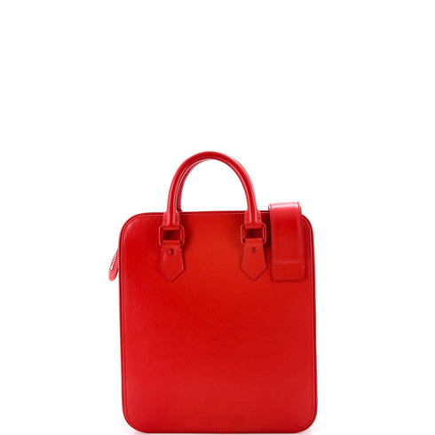 Op Art Squary Handbag Leather
