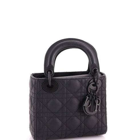 Ultra Matte Lady Dior Chain Bag Cannage Quilt Calfskin Mini