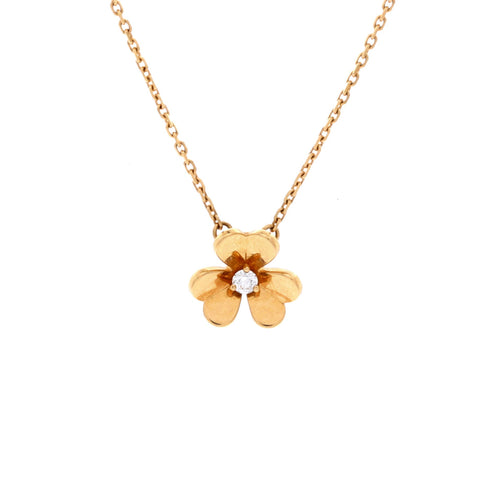 Frivole Pendant Necklace 18K Yellow Gold and Diamond Mini