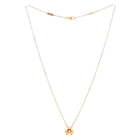 Frivole Pendant Necklace 18K Yellow Gold and Diamond Mini