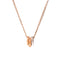 Love 3 Ring Pendant Necklace 18K Rose Gold and 18K White Gold with 6 Diamonds