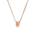 Love 3 Ring Pendant Necklace 18K Rose Gold and 18K White Gold with 6 Diamonds