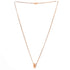 Love 3 Ring Pendant Necklace 18K Rose Gold and 18K White Gold with 6 Diamonds