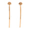 T Wire Bar Earrings 18K Rose Gold
