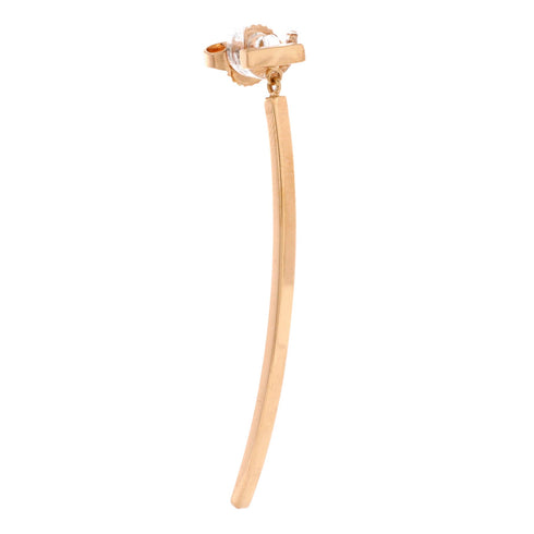 T Wire Bar Earrings 18K Rose Gold