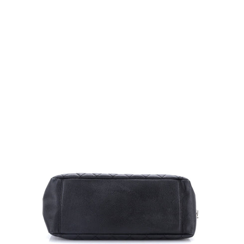 Grand Shopping Tote Quilted Caviar