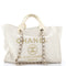 Deauville Tote Raffia with Glitter Detail Medium
