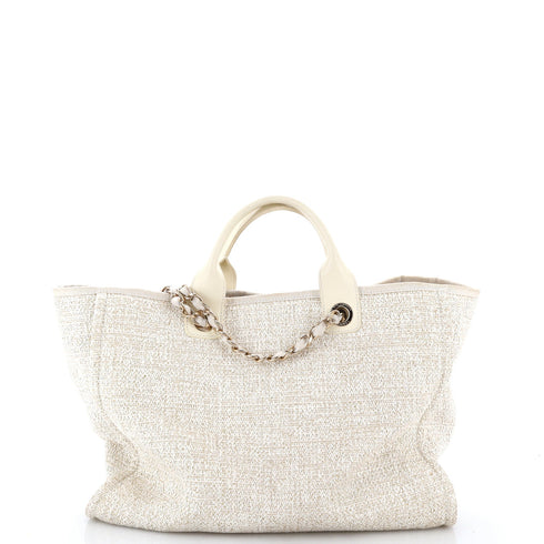 Deauville Tote Raffia with Glitter Detail Medium