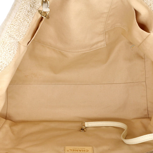 Deauville Tote Raffia with Glitter Detail Medium