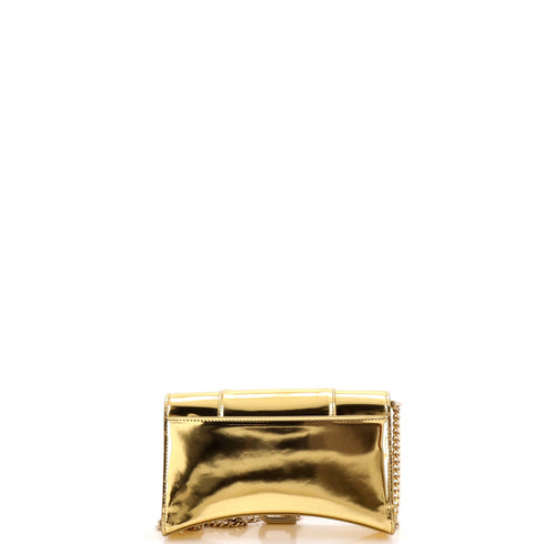 Hourglass Chain Wallet Leather
