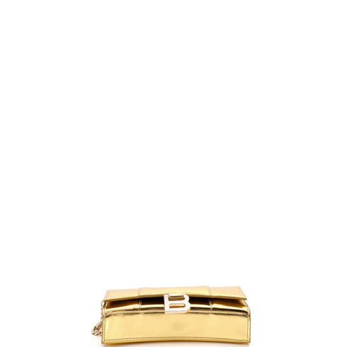 Hourglass Chain Wallet Leather