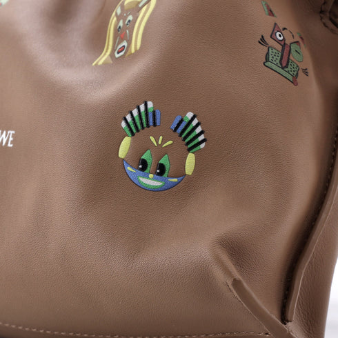 x Louis Wain Flamenco Cats Knot Clutch Embroidered Leather Mini
