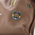 x Louis Wain Flamenco Cats Knot Clutch Embroidered Leather Mini