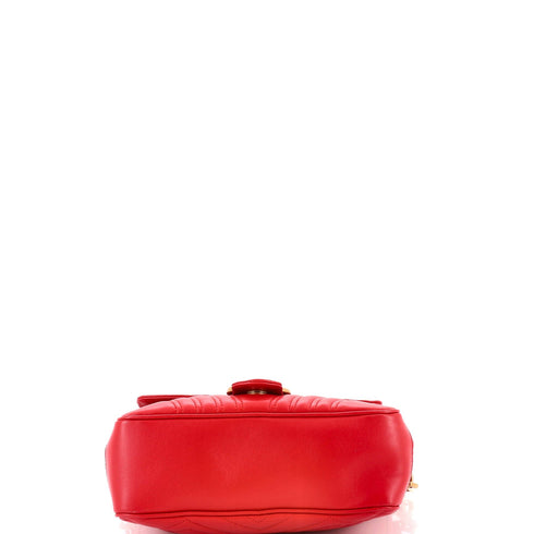 GG Marmont Zip Around Camera Bag Matelasse Leather Small