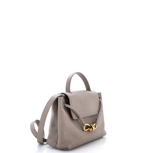 Ciao Ciao Top Handle Bag Leather with Intrecciato Detail Small