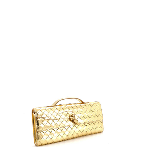 Andiamo Top Handle Clutch Intrecciato Nappa Long