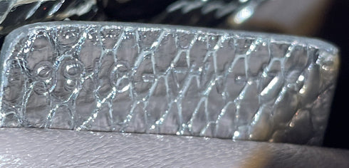 Lady Dior Chain Bag Metallic Snakeskin Mini