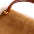 30 Montaigne Avenue Top Handle Bag Suede and Shearling Medium
