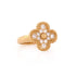 Vintage Alhambra Ring 18K Yellow Gold with Diamonds .48CT