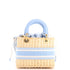 Lady Dior Bag Wicker and Oblique Canvas Medium