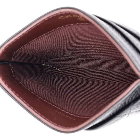 Classic Card Holder Quilted Caviar