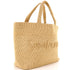 Logo Supple Tote Embroidered Raffia