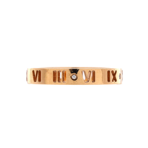 Atlas Pierced Ring 18K Rose Gold and Diamonds 3.5mm
