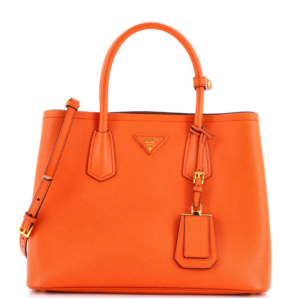 Cuir Double Tote Saffiano Leather Medium
