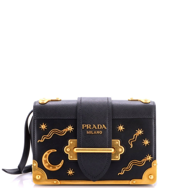 Cahier Crossbody Bag Embellished Leather Small