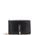 Classic Monogram Tassel Crossbody Bag Crocodile Embossed Leather Medium