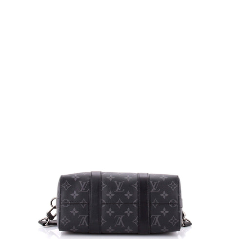 City Keepall Bag Reverse Monogram Eclipse Canvas
