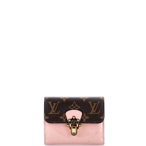Cherrywood Wallet Vernis with Monogram Canvas Compact