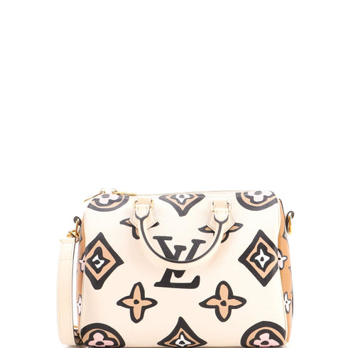 Speedy Bandouliere Bag Wild at Heart Monogram Giant 25