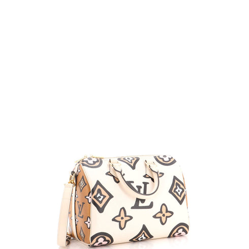 Speedy Bandouliere Bag Wild at Heart Monogram Giant 25