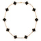 Vintage Alhambra 10 Motifs Necklace 18K Yellow Gold and Onyx