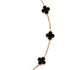 Vintage Alhambra 10 Motifs Necklace 18K Yellow Gold and Onyx