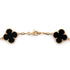 Vintage Alhambra 10 Motifs Necklace 18K Yellow Gold and Onyx
