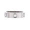 Love 3 Diamonds Band Ring 18K White Gold with Diamond