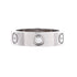 Love 3 Diamonds Band Ring 18K White Gold with Diamond