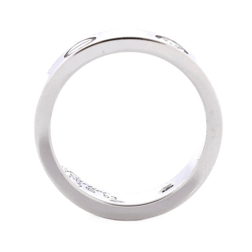 Love 3 Diamonds Band Ring 18K White Gold with Diamond