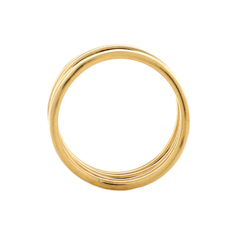 Elsa Peretti Wave 5 Row Ring 18K Yellow Gold