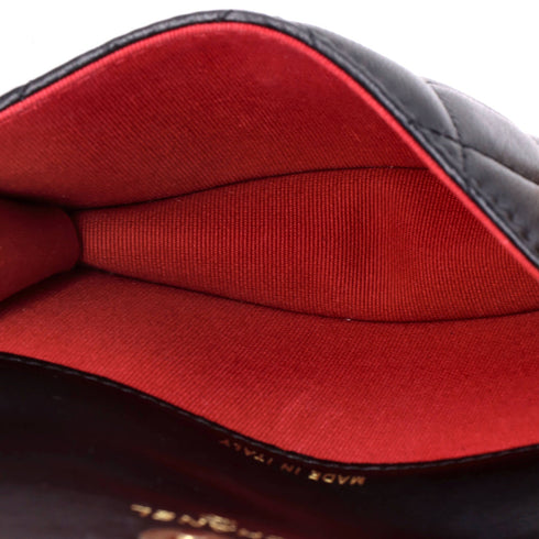 Sweet Camellia Flap Clutch with Chain Quilted Lambskin Mini