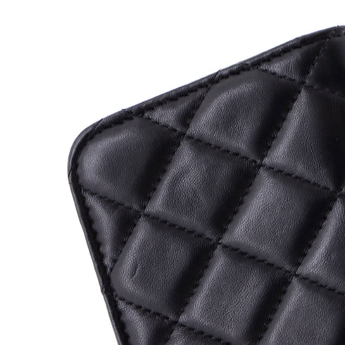 Sweet Camellia Flap Clutch with Chain Quilted Lambskin Mini