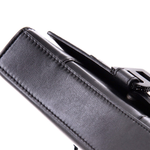 Hourglass Chain Wallet Leather with Crystal Detail