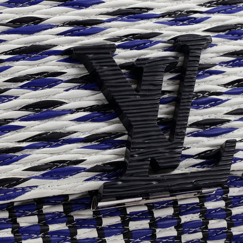 Chain Louise Smoke Clutch Quilted Leather