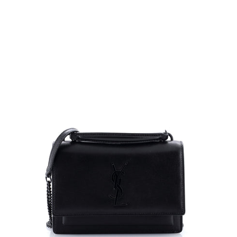 Sunset Top Handle Chain Wallet Leather