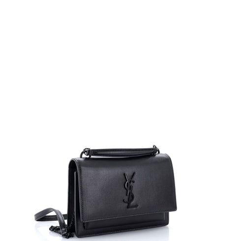 Sunset Top Handle Chain Wallet Leather
