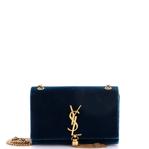 Classic Monogram Tassel Crossbody Bag Velvet Small