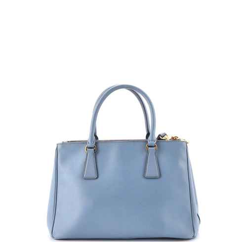 Double Zip Lux Tote Saffiano Leather Small